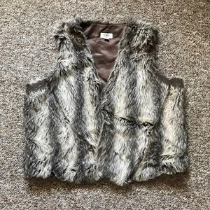 Faux fur vest